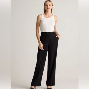 Quince Stretch Crepe Classic Trouser Pants Black Size 2